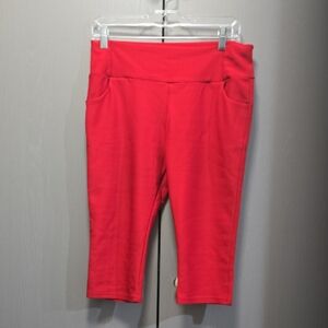 Red Capri Leggings